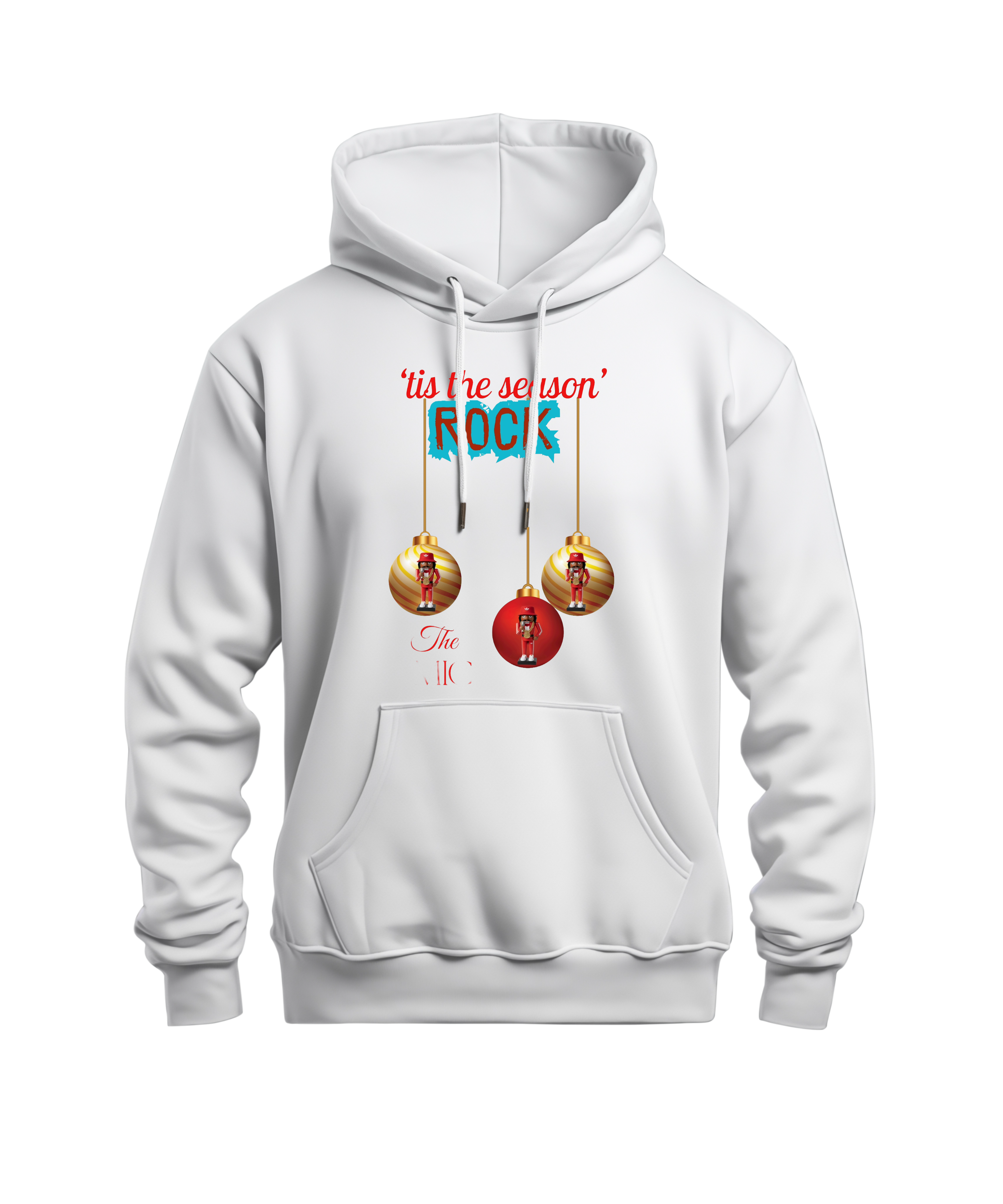 NUTCRACKER ROCK THE MIC "HOLIDAY" WHITE HOODIE