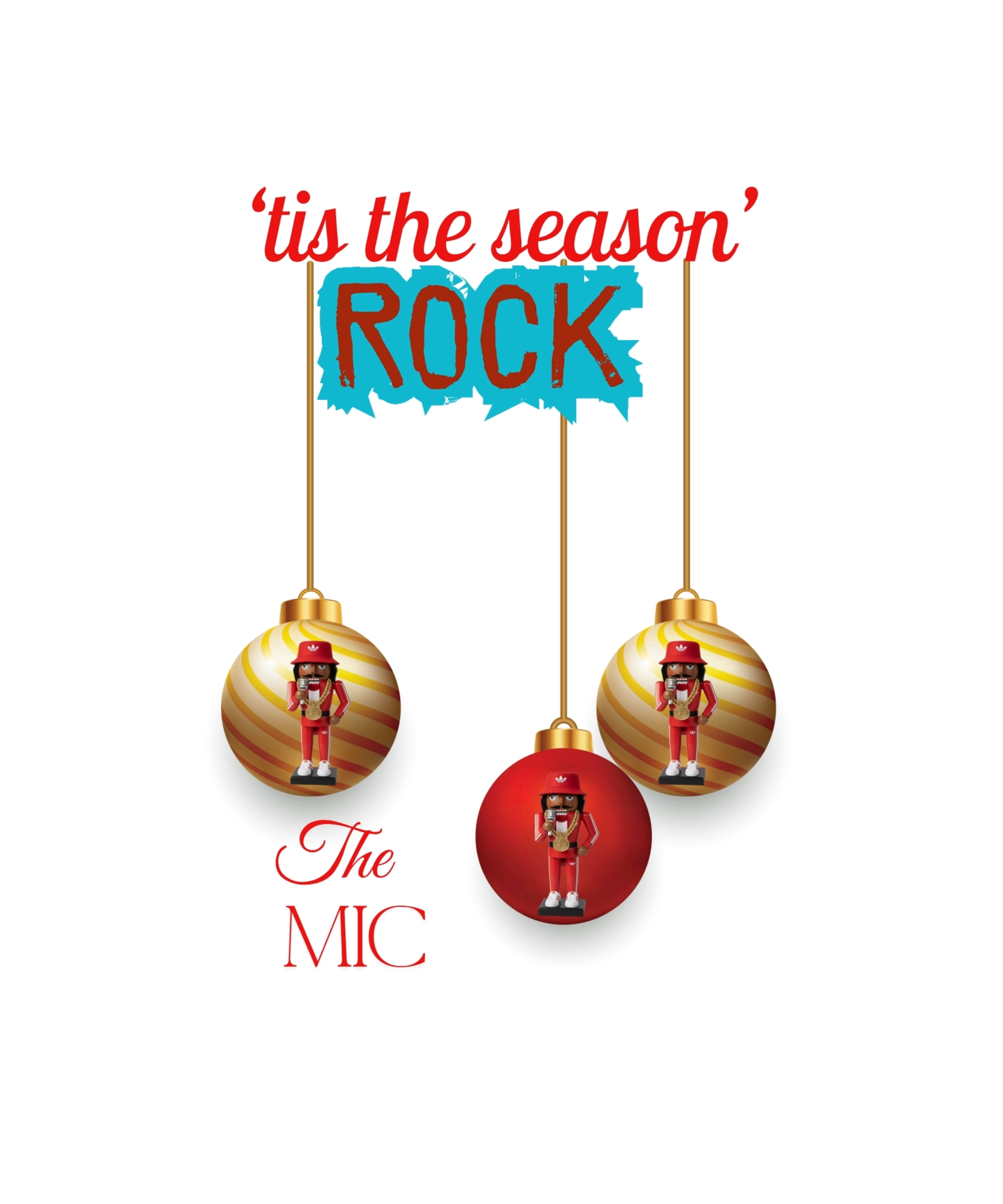 NUTCRACKER ROCK THE MIC "HOLIDAY" WHITE HOODIE